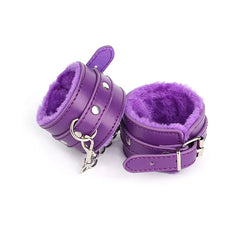 Leather Plush Handcuffs | SM - Desirelair