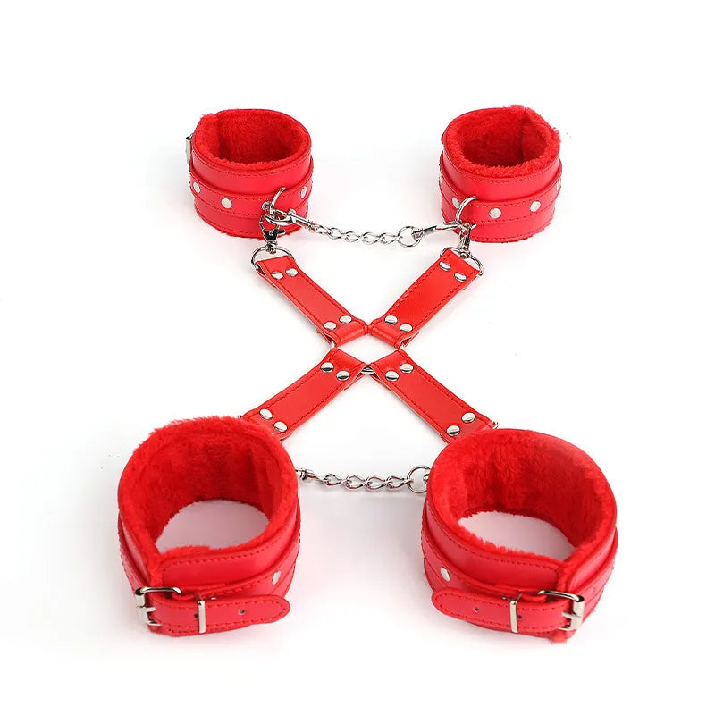 Handcuffs Leg Cuffs Cross Buckle | SM - Desirelair