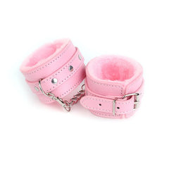 Leather Plush Handcuffs | SM - Desirelair