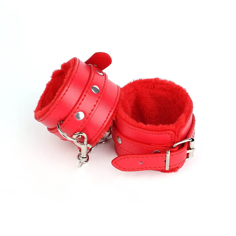 Leather Plush Handcuffs | SM - Desirelair